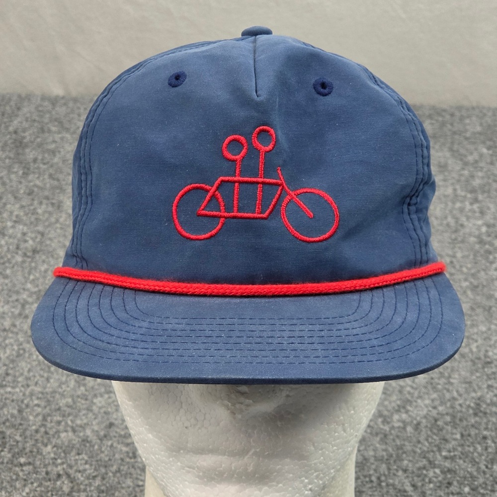 You Know Bicycle Hat Blue Rope Cap Y2K Cycling Bike Streetwear Skater Minmalist